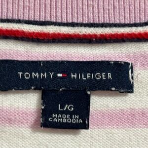 Tommy Hilfiger Women's Sweater in Pink and White